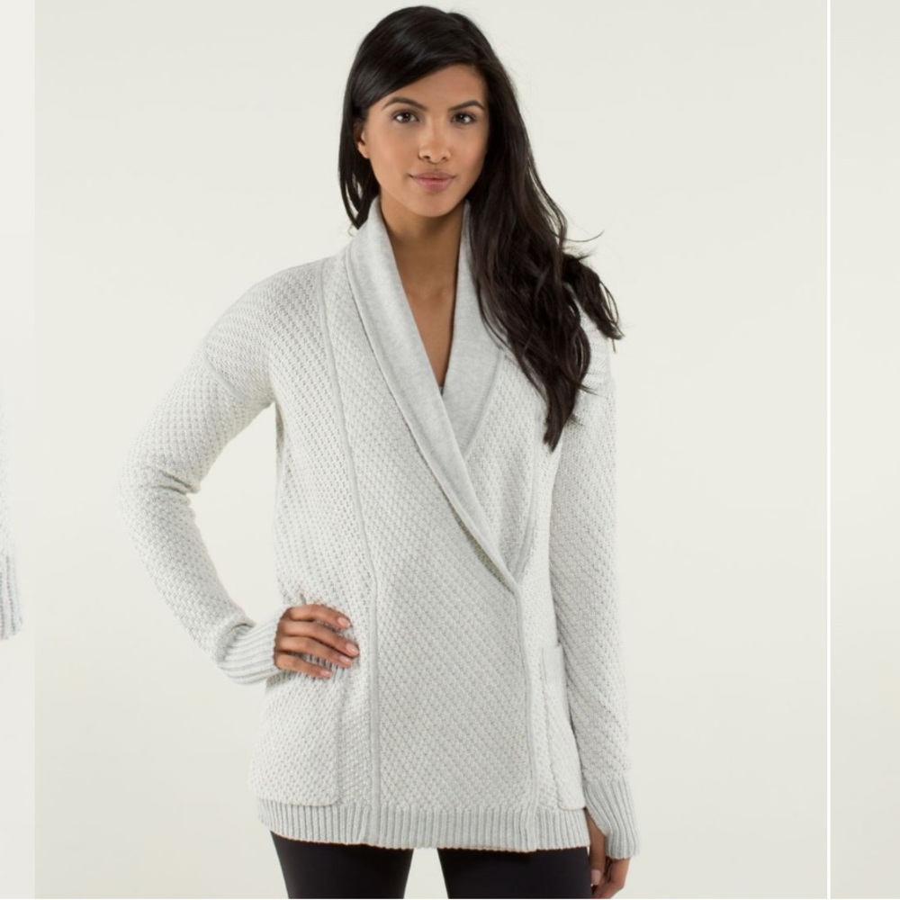 Lululemon post‎ practice snap knit cardigan size 4